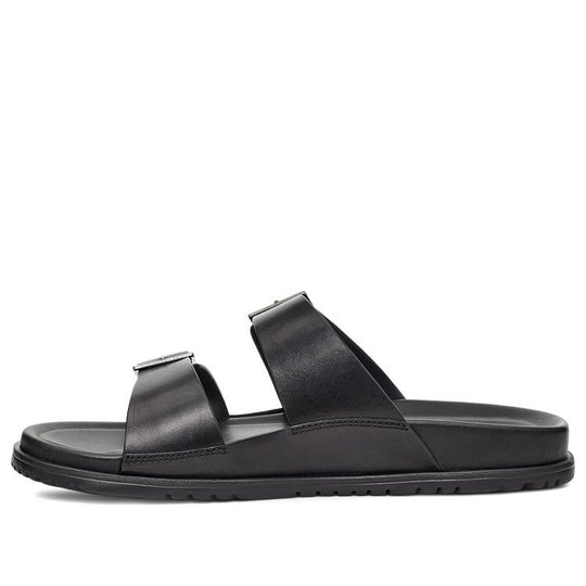 UGG Wainscott Buckle Slide Leather Casual Sandals Black 1119530-BLK Fashion Sandals  -  KICKS CREW