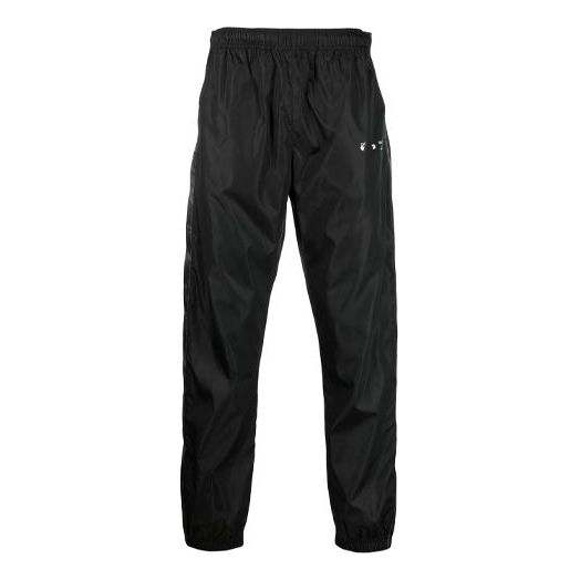 OFF-WHITE SS21 Logo Printing Sports Pants Version Black OMCJ001S21FAB0011001 Sweat Pants - KICKSCREW
