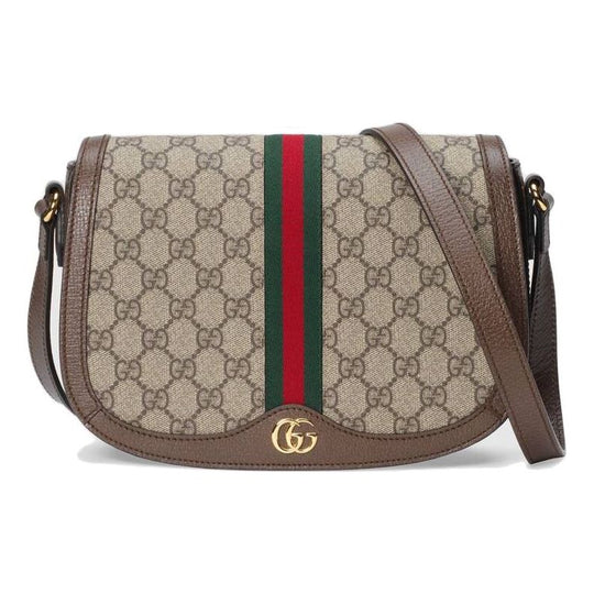 Gucci Ophidia Saddle Bag in Brown