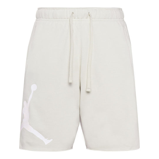 Men's Air Jordan Flying Man Logo Training Knit Breathable Sports Shorts White DV5028-104