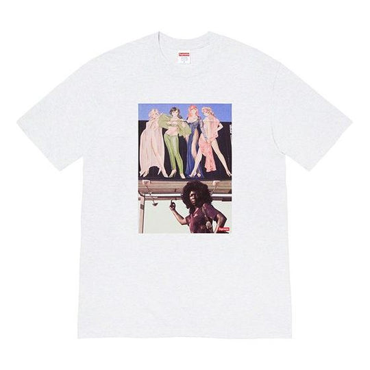 Supreme FW19 Week 7 American Picture Tee USA Photo Printing Short Sleeve Unisex Gray SUP-FW19-737