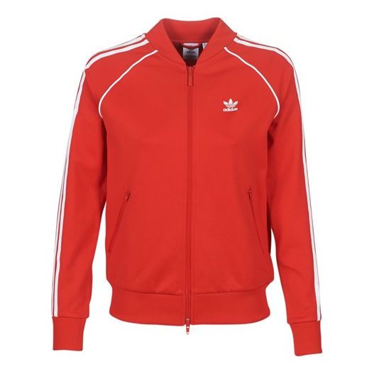 (WMNS) adidas Classic Contrasting Colors Sports Jacket Red FM3313