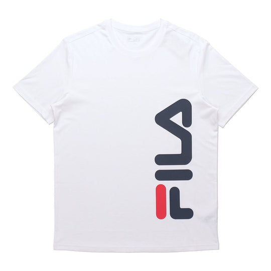 FILA Casual Logo Printing Sports Round Neck Short Sleeve White F11M028163A-WT