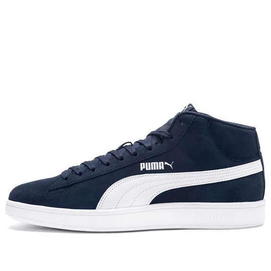 PUMA Smash v2 Mid Mid Tops Casual Skateboarding Shoes Unisex Blue White 366923-04