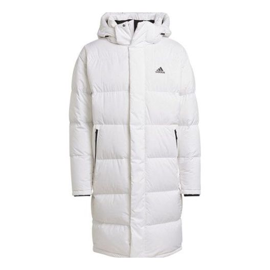 adidas Puffy Long Co Hooded Down Jacket Men's White GF0073