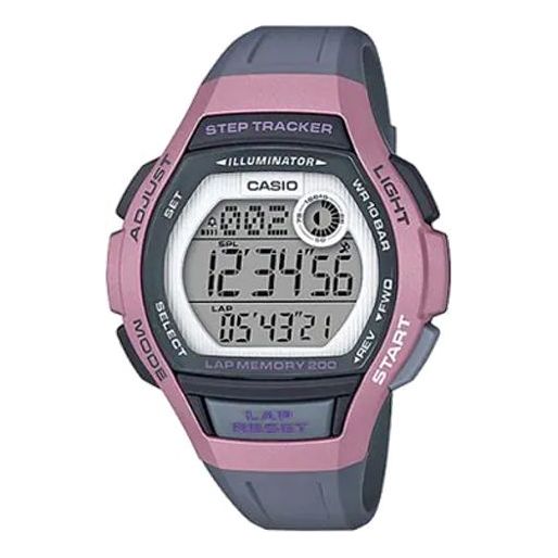 Women's CASIO Retro Stylish Simplicity Classic Waterproof Shockproof Sports Gray Pink Watch Womens GrayPink Digital LWS-2000H-4AJH Watches - KICKSCREW