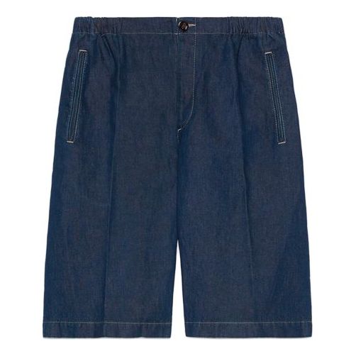 GUCCI Stone Mill Washed Denim Bermuda Shorts For Men Navy 626424-XDA8V-4759 Shorts - KICKSCREW