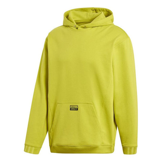green adidas hoodie with yellow logo