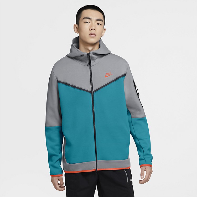 Nike Sportswear Tech Fleece Full-Zip 'Grey Turquoise' CU4489-012 ...